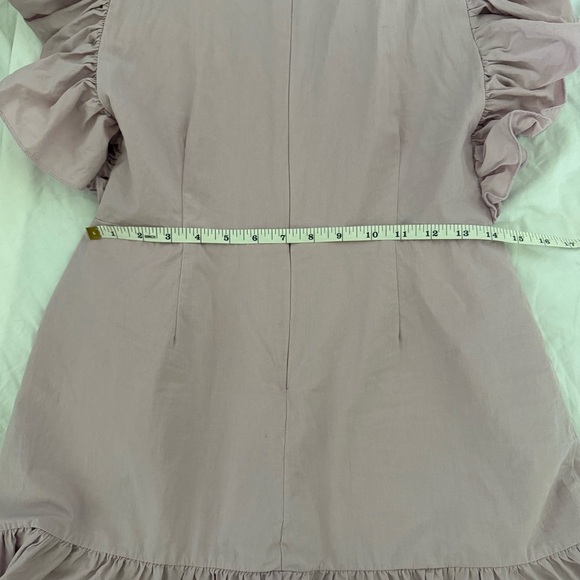 Nasty Gal Mini Dress Pink Ruffled Hem and sleeve size 8 - Picture 13 of 14